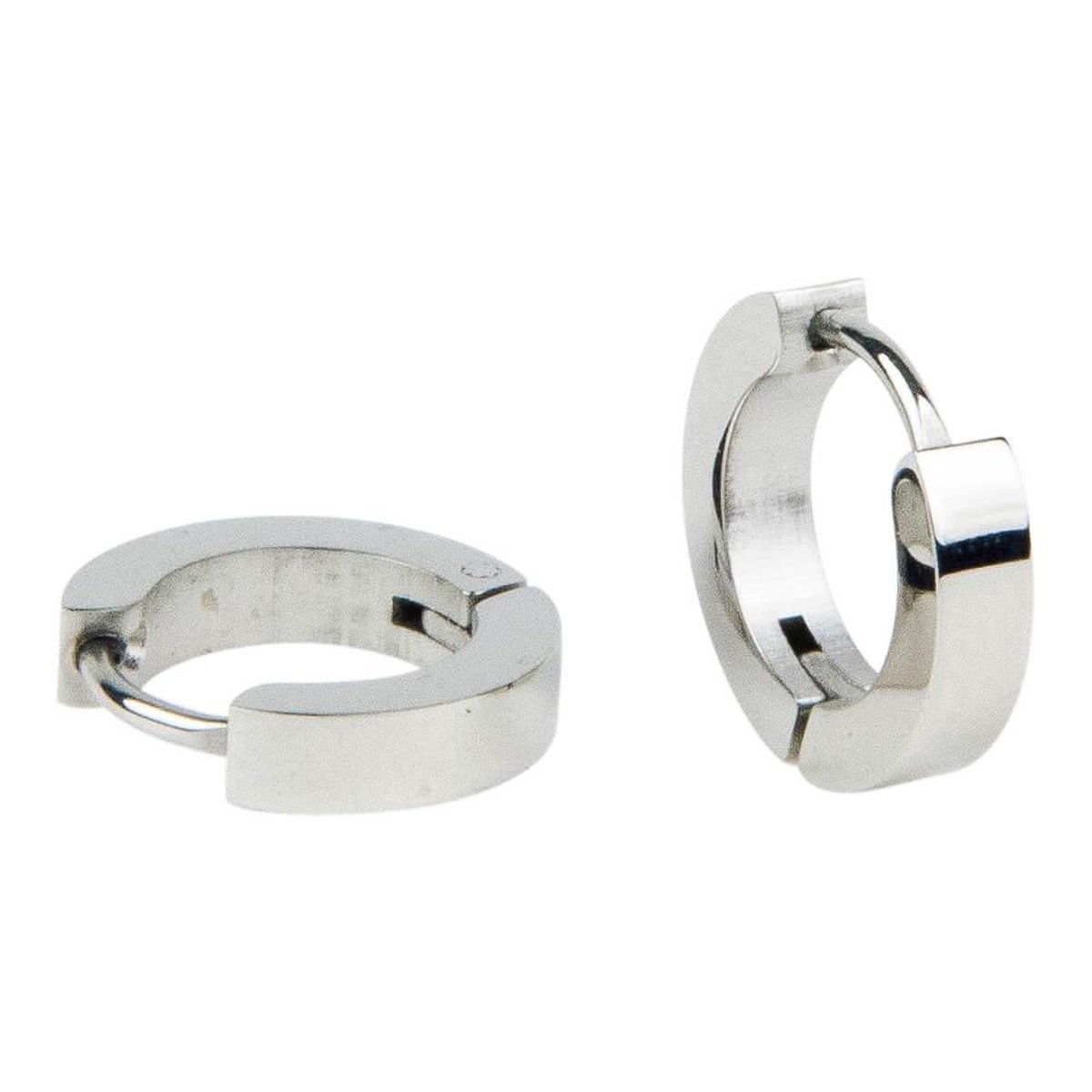 Kalli Oorringen Platte Buis Zilver 0.9 cm | 1814