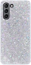 ADEL Premium Siliconen Back Cover Softcase Hoesje Geschikt voor Samsung Galaxy S21 Plus - Bling Bling Glitter Zilver