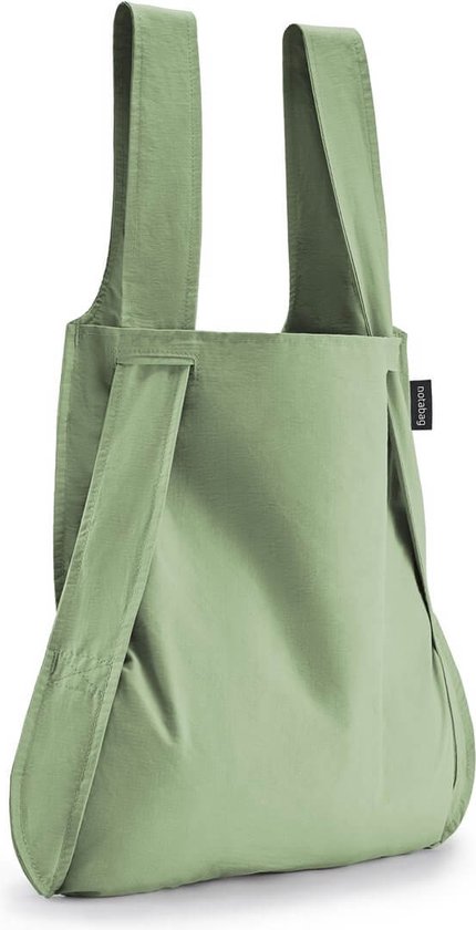 Notabag Opvouwbare Gerecyclede Tote Bag Original - Olijfgroen - Rugzak - Boodschappentas - 13 Liter
