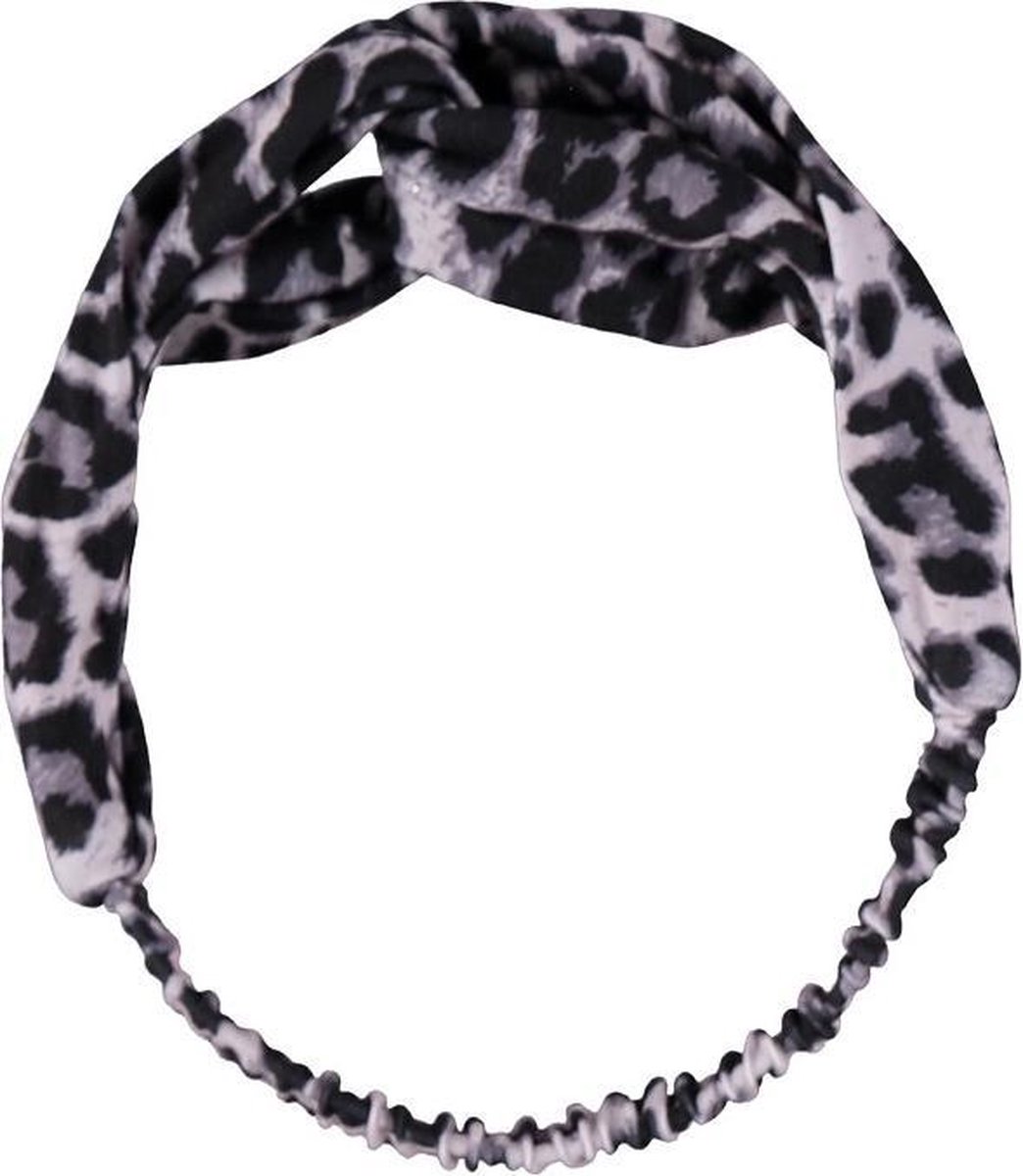 Sarlini Fashion Elastische haarband Bow | Leopard Grey