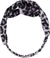 Sarlini Fashion Elastische haarband Bow | Leopard Grey