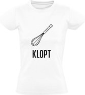 Klopt Dames t-shirt | koken | keuken | restaurant | chef | Wit