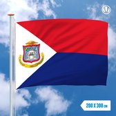Vlag Sint Maarten 200x300cm - Glanspoly