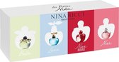 Nina Ricci Les Belles de Nina Traveler's Exclusive Giftset - Bella EDT 4 ml + Luna EDT 4 ml + Nina Rouge EDT 4 ml + Nina EDT 4 ml - cadeauset voor dames