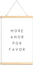 JUNIQE - Posterhanger More Amor -40x60 /Wit & Zwart