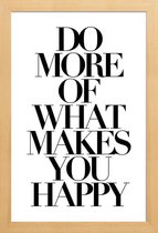 JUNIQE - Poster in houten lijst do more -20x30 /Zwart