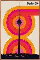 JUNIQE - Poster met kunststof lijst Vintage Berlijn 69 -60x90