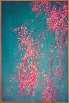 JUNIQE - Poster met kunststof lijst Whispers Of Pink -13x18 /Blauw &