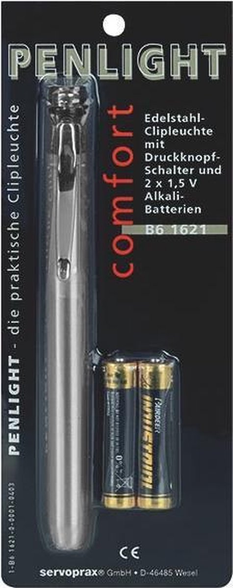 Penlight Comfort gemaakt van roestvrij staal