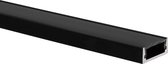 LED strip profiel Felita zwart (RAL 9005) extra laag 5m (2 x 2,5m) incl. zwarte afdekkap