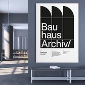 Bauhaus Archiv Helvetica Typographic Poster - 40x50cm Canvas - Multi-color