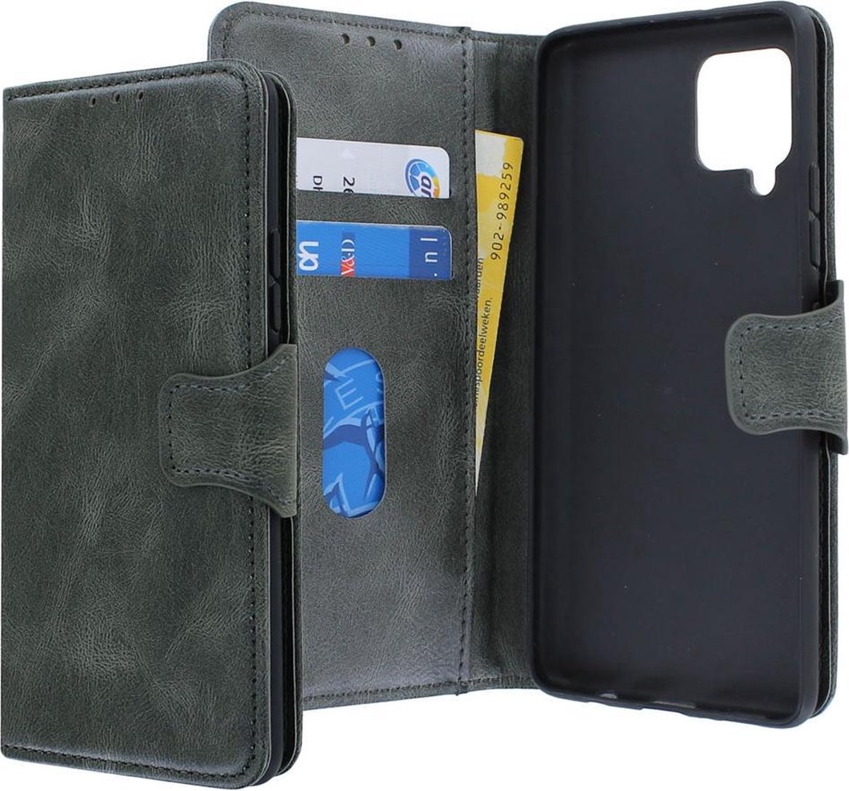 CaseBoutique Bookcase hoesje geschikt voor Samsung Galaxy A42 - Effen Groen - Kunstleer