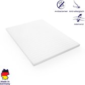 Topper matras - 90 x 200 cm - koudschuim - microvezel tijk - 5cm hoog - topdekmatras