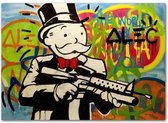 Alec Monopoly Poster 3 - 50x70cm Canvas - Multi-color