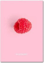 Fruit Poster Raspberry - 30x40cm Canvas - Multi-color