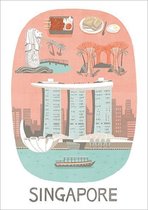Travel Posters Singapore - 21x30cm Canvas - Multi-color