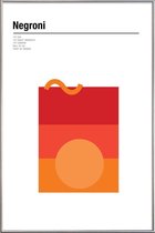 JUNIQE - Poster met kunststof lijst Negroni - minimalistisch -20x30