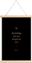 JUNIQE - Posterhanger Gold Everything You Can Imagine Is Real -40x60