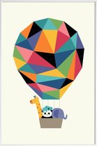JUNIQE - Poster in kunststof lijst Fly High Together -60x90 /Kleurrijk