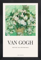 JUNIQE - Poster in houten lijst van Gogh - Still Life: Vase with Pink