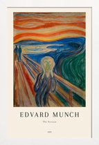 JUNIQE - Poster in houten lijst Munch - The Scream -40x60 /Kleurrijk