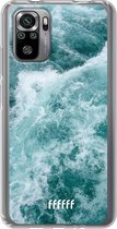 6F hoesje - geschikt voor Xiaomi Redmi Note 10S -  Transparant TPU Case - Whitecap Waves #ffffff