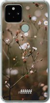 6F hoesje - geschikt voor Google Pixel 5 -  Transparant TPU Case - Flower Buds #ffffff