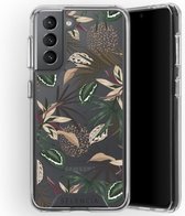 Selencia Zarya Fashion Extra Beschermende Backcover Samsung Galaxy S21 - Jungle Leaves
