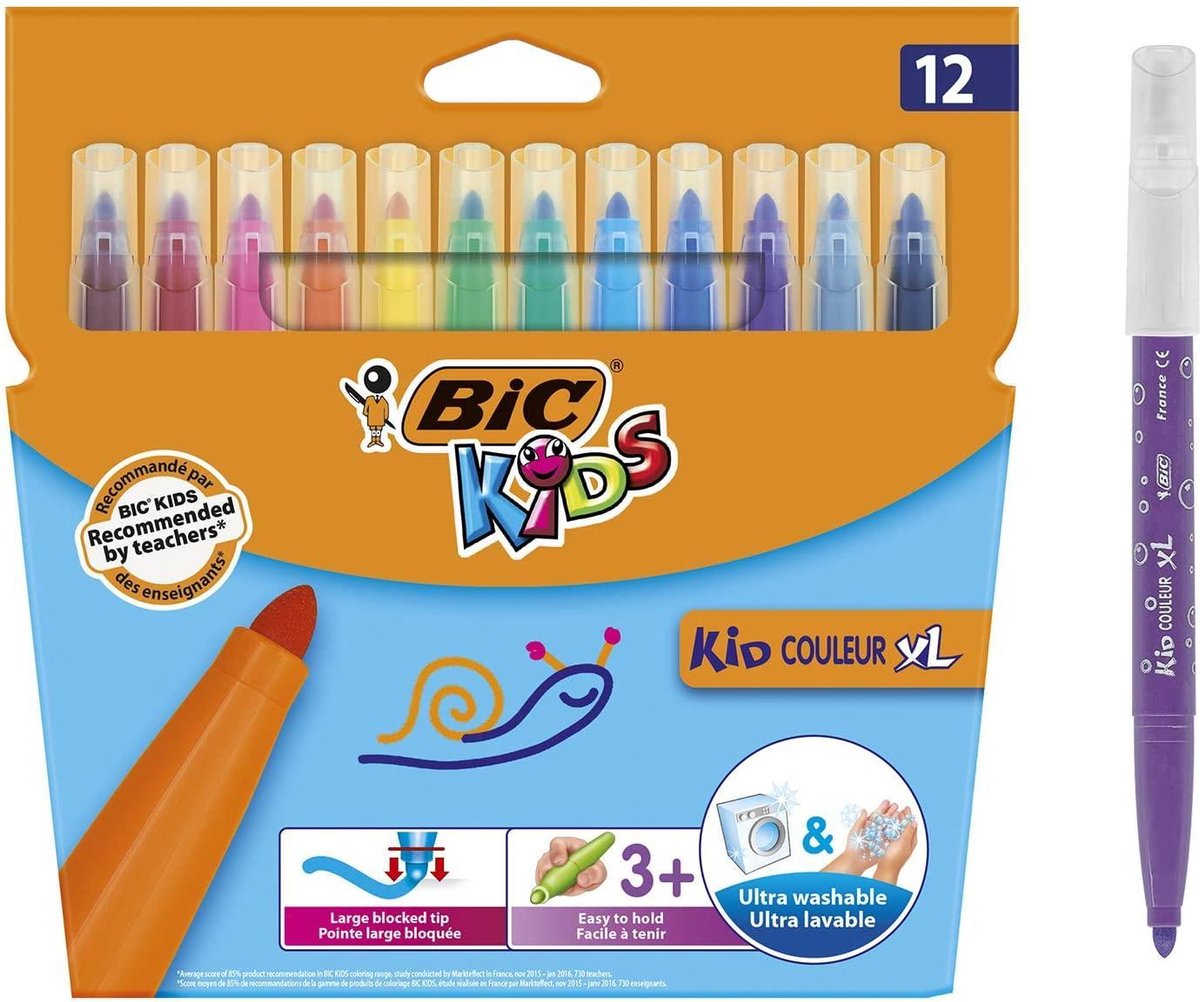 Feutres de coloriage Bic Kids magic x12 - Super U, Hyper U, U