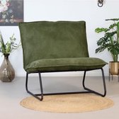 Moderne fauteuil Boris olijfgroen