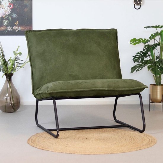 Moderne fauteuil Boris olijfgroen | bol.com