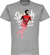 Salah Liverpool Script T-Shirt - Grijs - M