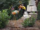 Statue de jardin - Oiseau coloré - 93 cm de haut