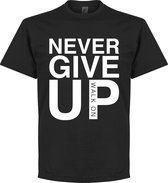 Never Give Up Liverpool T-Shirt- Zwart - Kinderen - 128