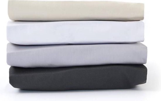 Snoozing - Flanelle - Snoozing Séparation- Hoeslaken - Lits jumeaux - 180x210 / 220 cm - Wit