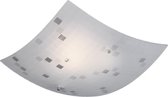LED Plafondlamp - Plafondverlichting - Trion Colmino - E27 Fitting - 1-lichts - Vierkant - Mat Wit - Aluminium - BSE