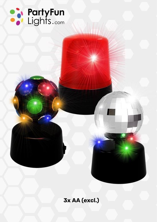 | Mini Party Set Mini disco lampen set van 3