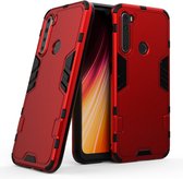 Let op type!! Voor Xiaomi Redmi Note 8 Simple Style Shockproof PC + TPU Case(Red)