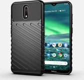 Voor Nokia 2.3 Thunderbolt Shockproof TPU Soft Case (zwart)