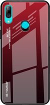 Voor Huawei P Smart Z Gradient Color Glass Case (Rood)