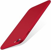 geschikt voor Apple iPhone 7 / 8 ultra thin case - rood met Privacy Glas