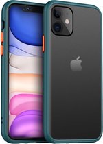 smalle bumper case geschikt voor Apple iPhone 11 - groen met Privacy Glas