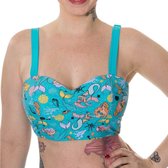 Banned Bikinitop -XL- Unforgettable Zeemeermin Multicolours/Blauw