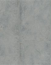 Loft blokken zilvergrijs behang (vliesbehang, grijs)