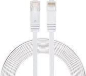 1M Ethernet Netwerk Kabel CAT6 | Gold Plated |  Wit / White |  Tot 1GBps | Platte RJ45 LAN Kabel| Premium Kwaliteit