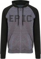 Baseball Hoodie met rits Unisex maat M met bedrukking naar wens