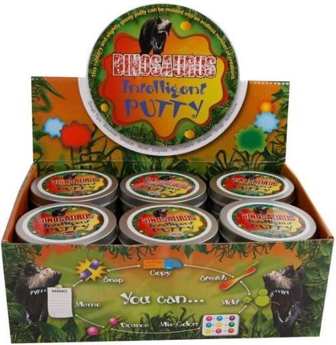 Dinoworld Intelligent Putty Dinosaurus Junior 8 5 Cm Zilver bol