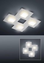 DIAMOND Plafondlamp LED 4x8W/800lm Vierkant Lichtgrijs