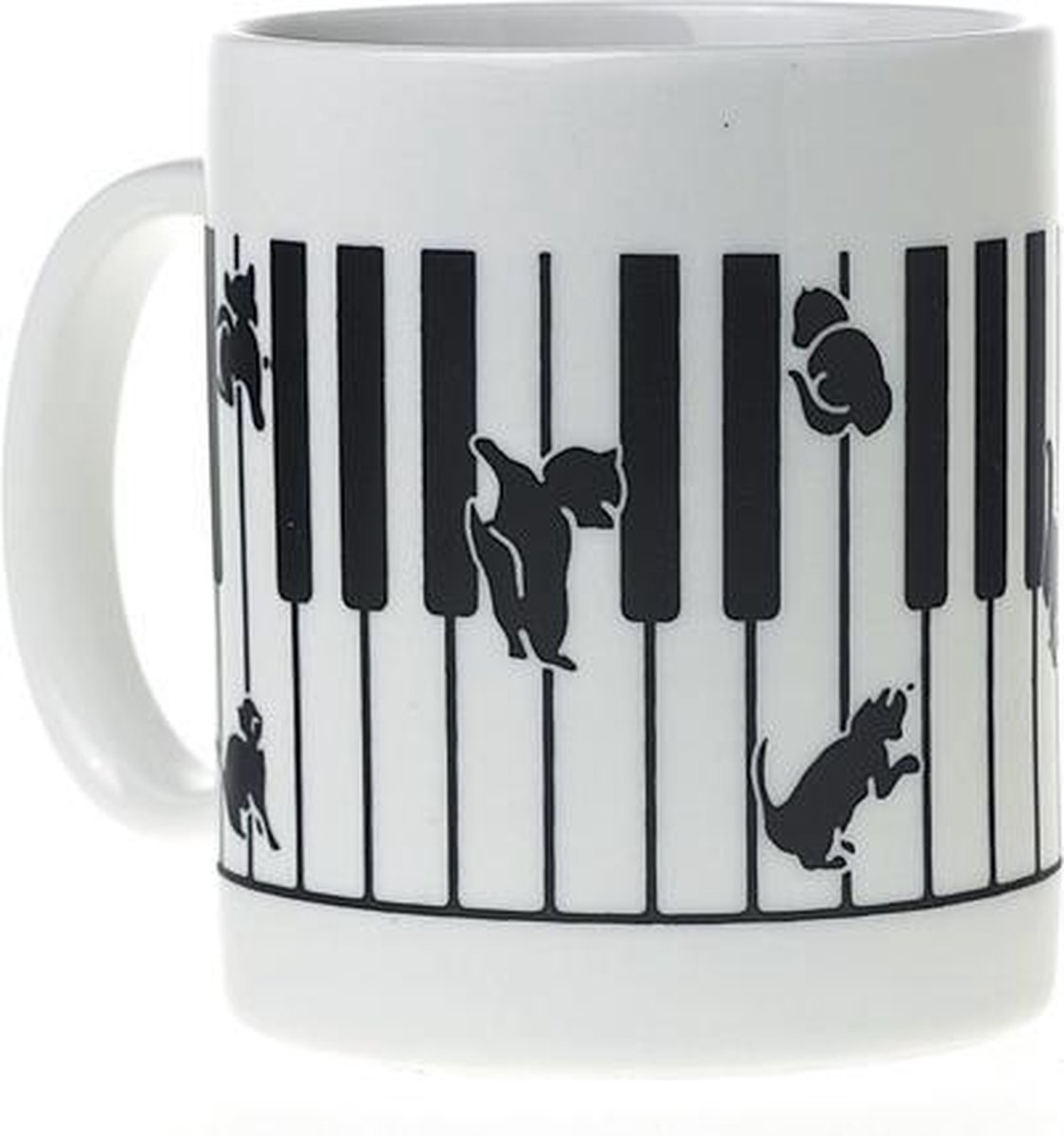 Koffiemok Kittens op Pianotoetsen