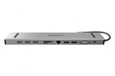Sitecom CN-389 notebook dock & poortreplicator Bedraad USB 3.2 Gen 2 (3.1 Gen 2) Type-C Aluminium